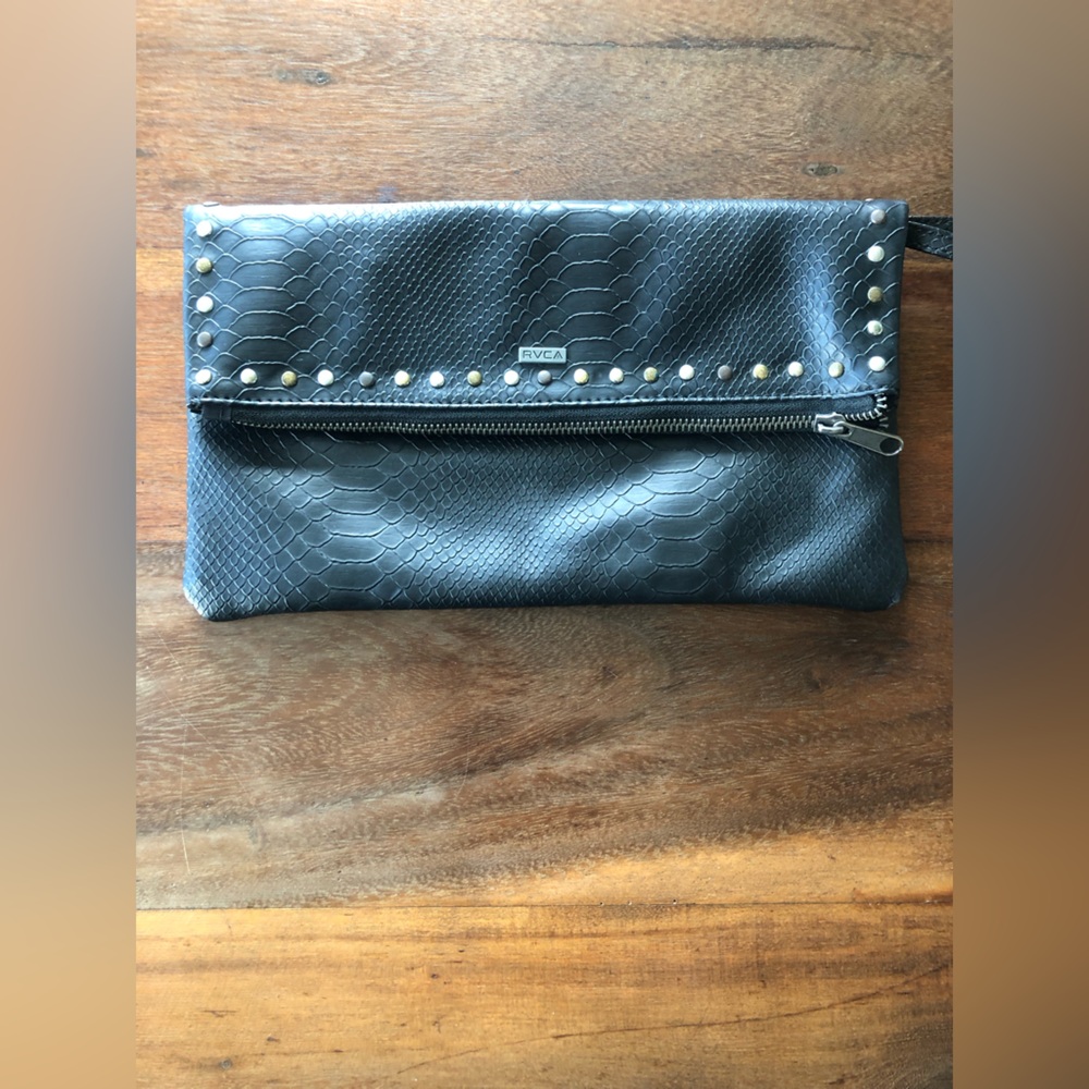 RVCA - Studded Wristlet Clutch + Black